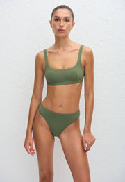 Nineties Crop Top - Safari Crinkle - Matteau